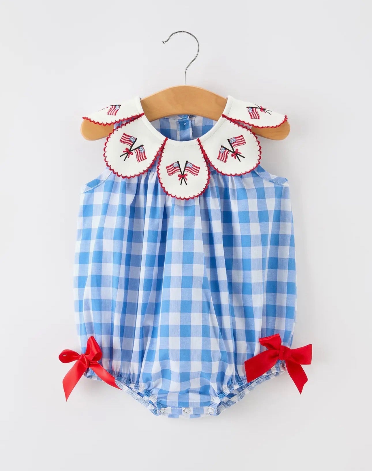 All American Girl Embroidered Bubble