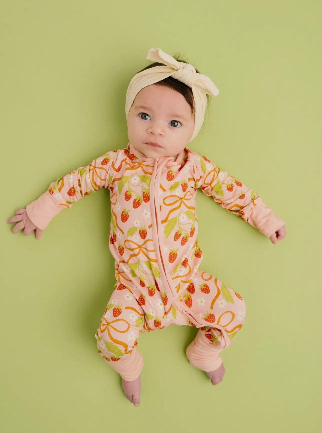 Sweet Strawberry Bamboo Double Zipper