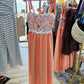 Peach Floral Dress
