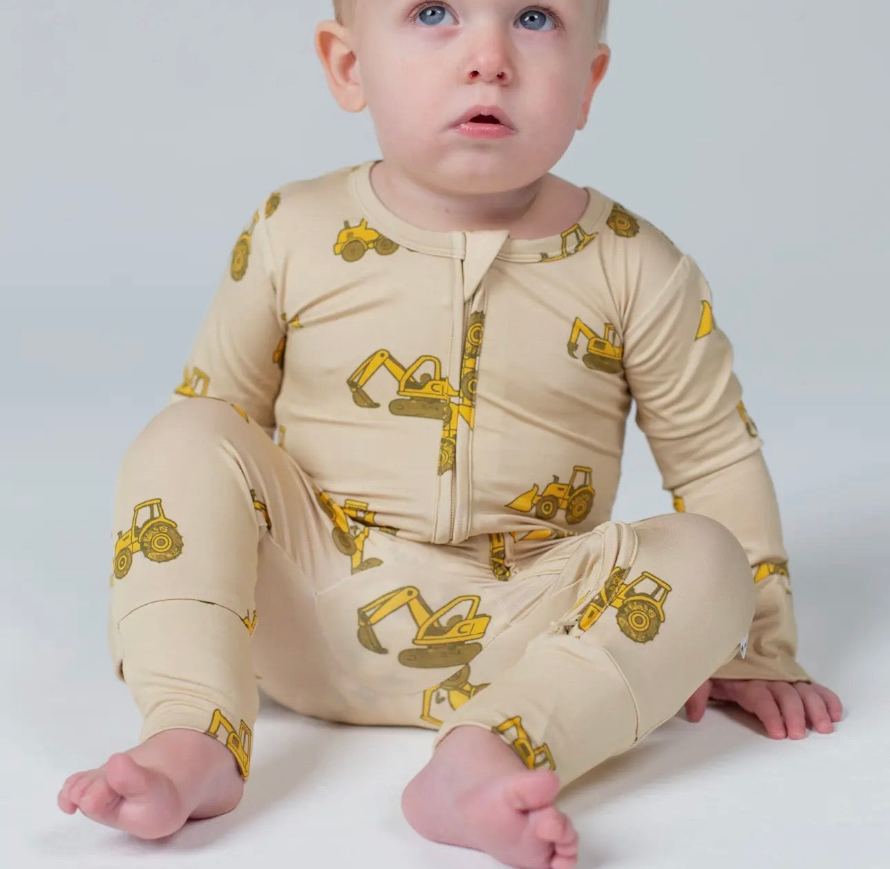 Construction Trucks Bamboo Double Zipper
