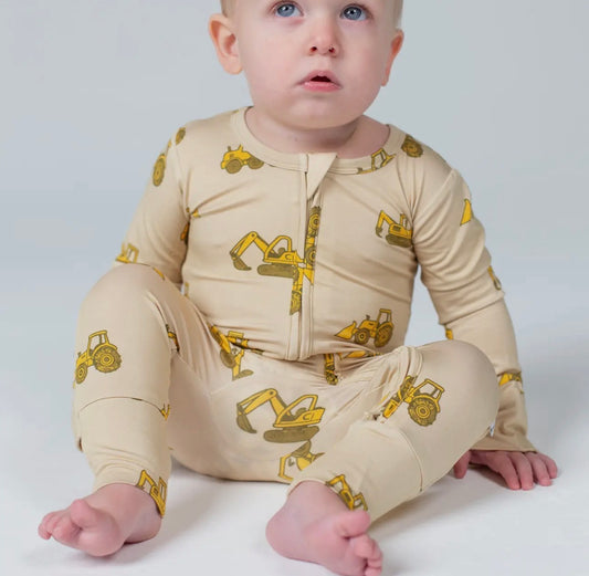 Construction Trucks Bamboo Double Zipper