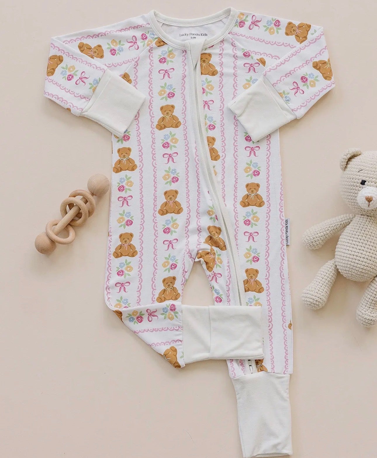 Honey Bear Bamboo Double Zipper