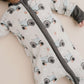 Blue Tractor Bamboo Double Zipper Sleeper