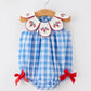 All American Girl Embroidered Bubble