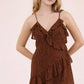 Mocha Dot Mini Dress