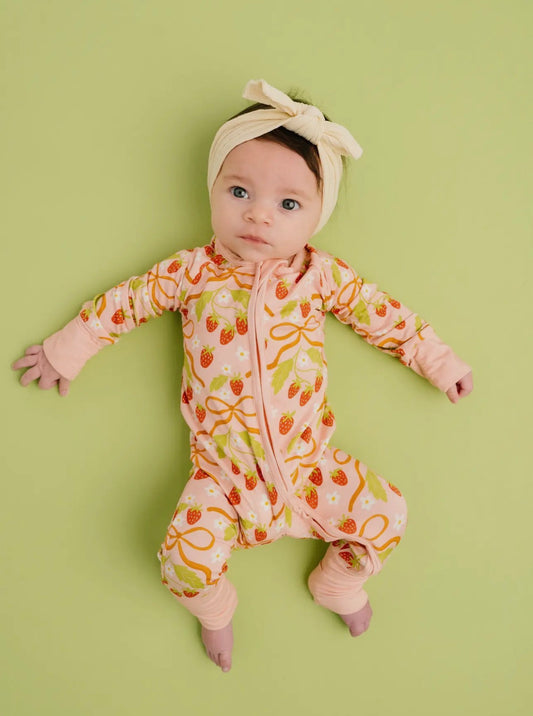 Sweet Strawberry Bamboo Double Zipper