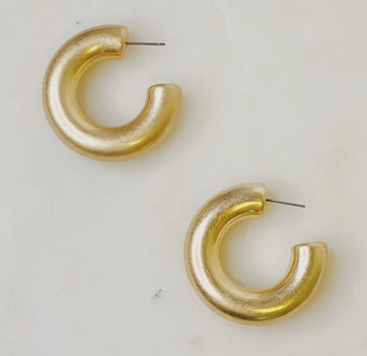 Gold Chunky Hoop Earrings