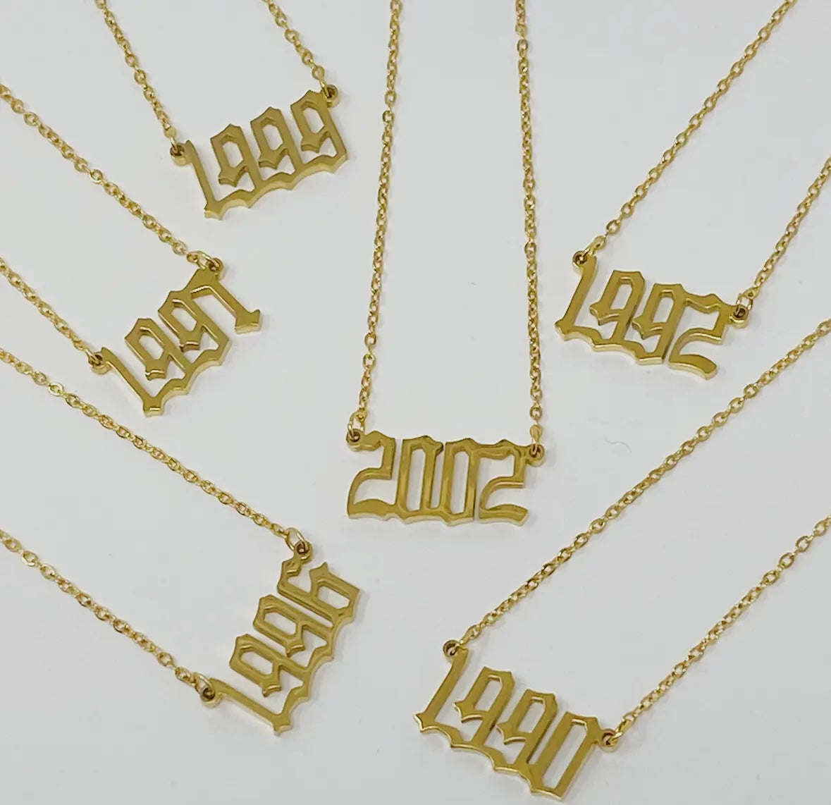 Birth Year Gold Necklace