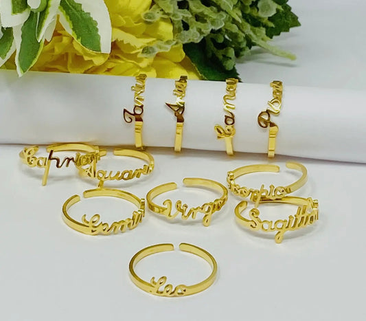 Gold Zodiac Rings