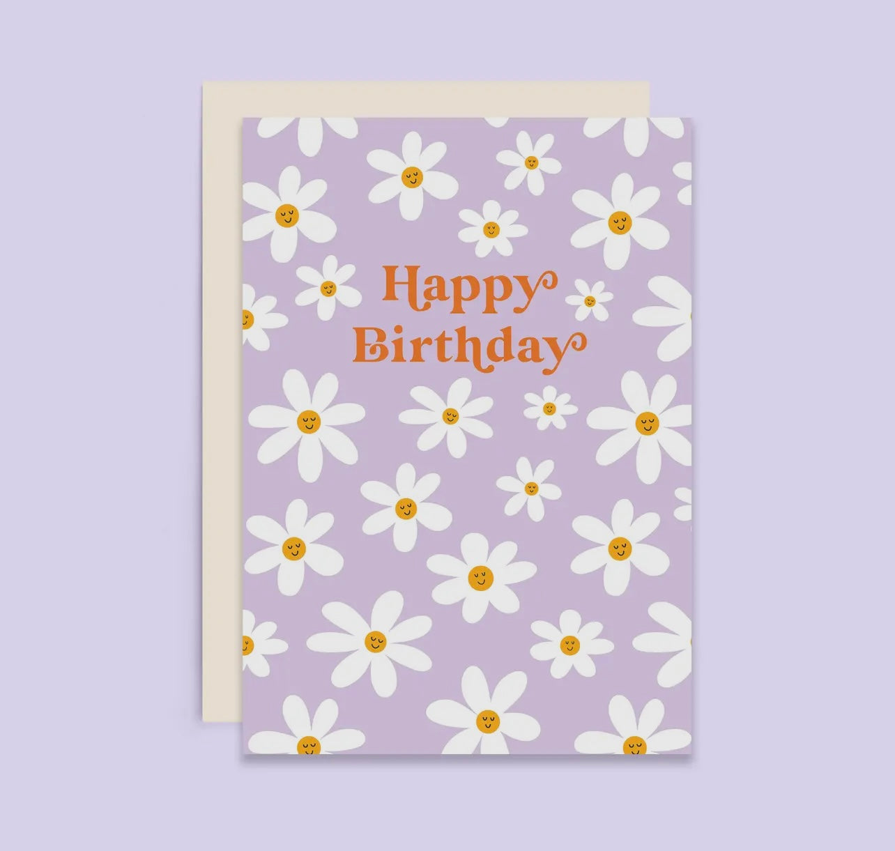 Purple Daisy Birthday Card