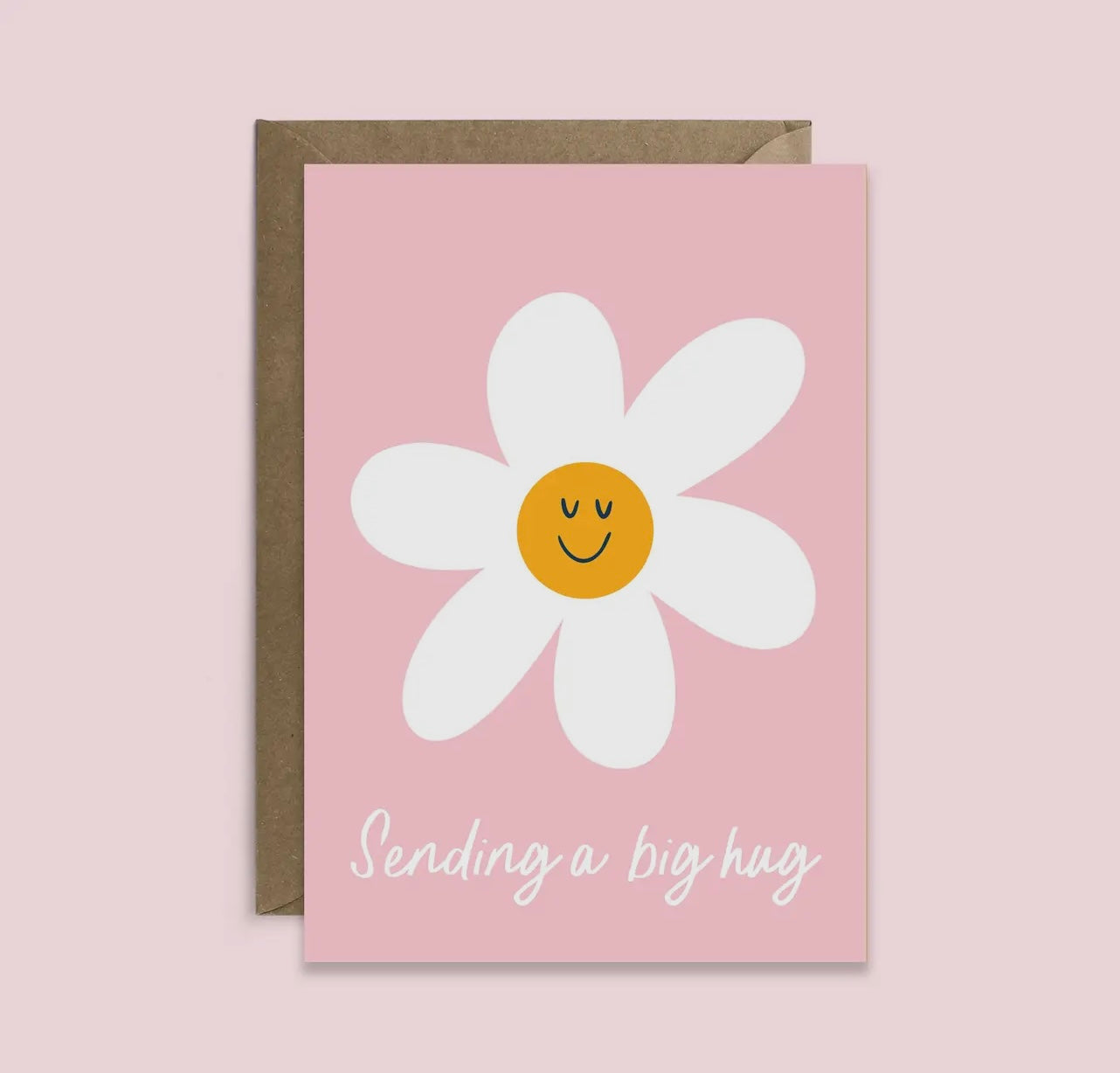 Pink Sending A Big Hug Card