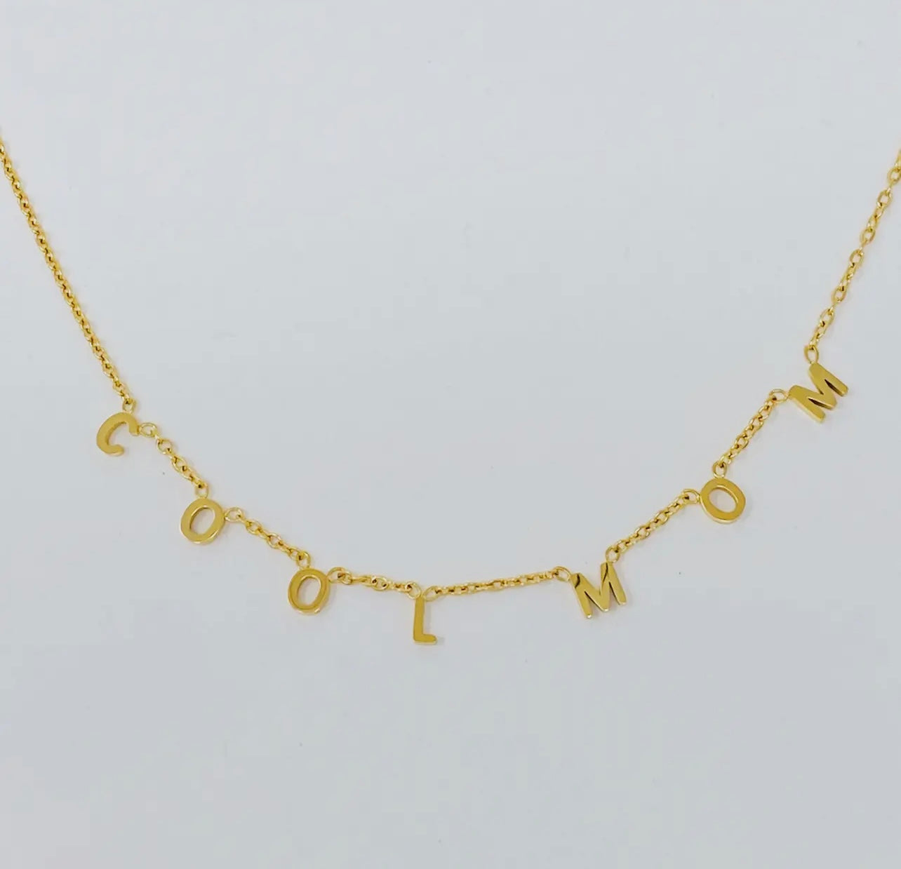 Gold "COOL MOM" Necklace