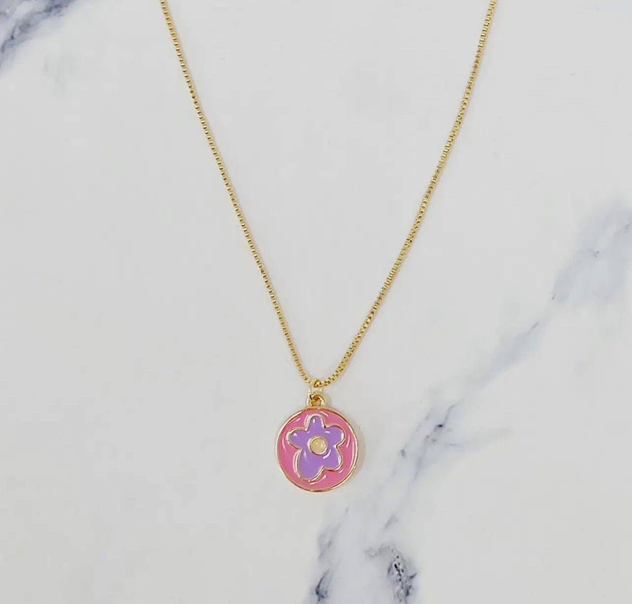 Pink/Purple Flower Lover Necklace