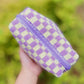 Checkered Cosmetic Bag