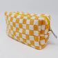 Checkered Cosmetic Bag