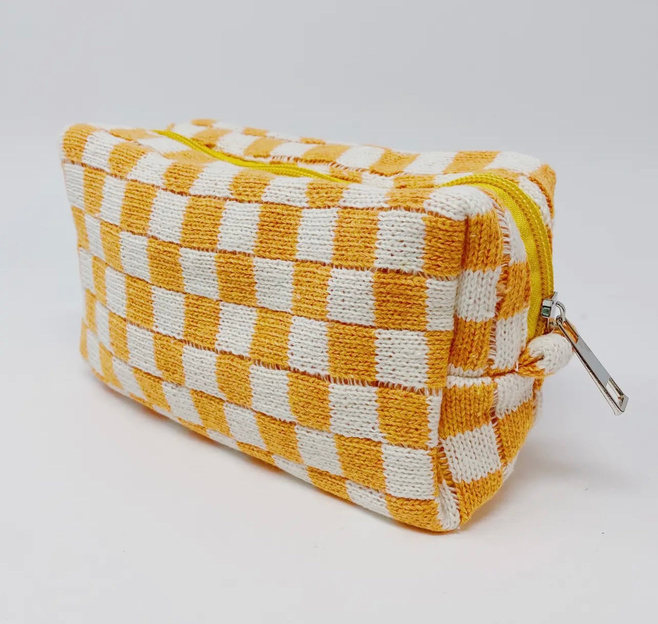 Checkered Cosmetic Bag