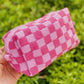 Checkered Cosmetic Bag