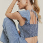 Ruffled Denim Jumpsuit