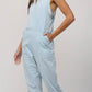 Light Blue Hooded Jumpsuit