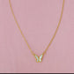 Gold Shell Butterfly Necklace