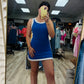 Blue Active Dress w/ Bra Cap