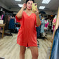 Coral Oversized Romper