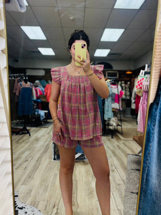Plaid Pink Set