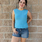 Open Back Ribbed Top
