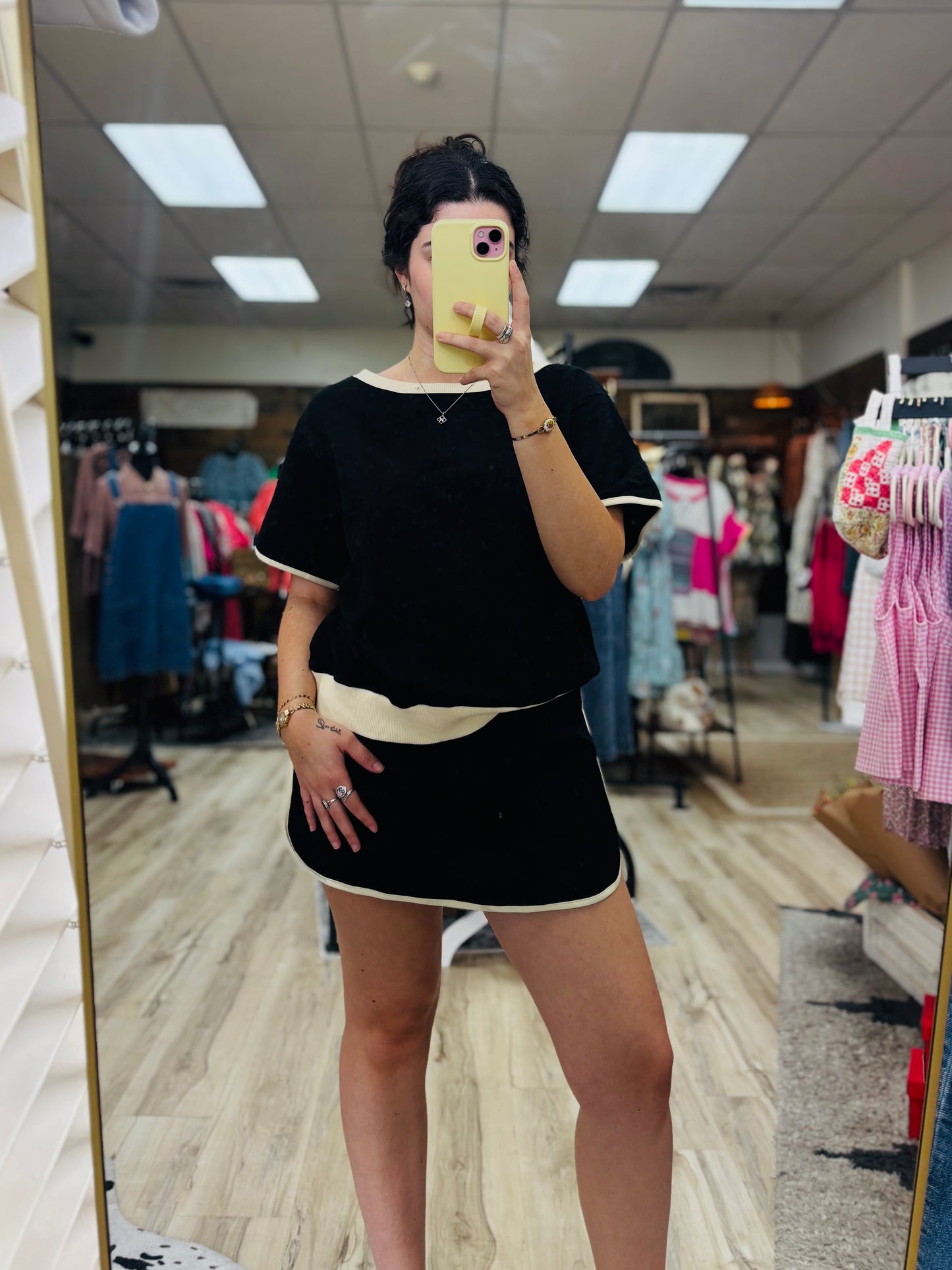 Black Skort Set