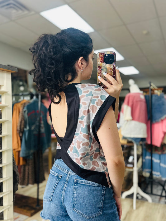 Duck Camo Cross Back Tee