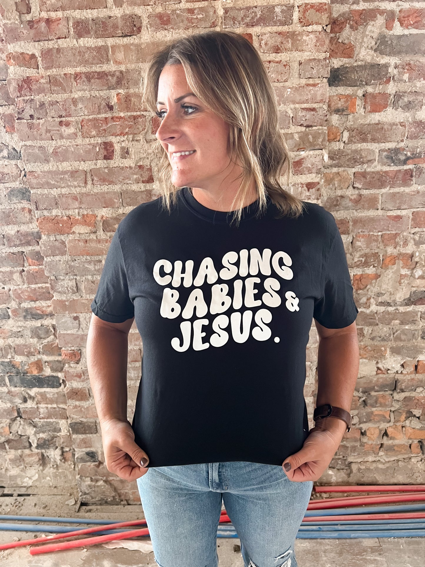 "Chasing Babies + Jesus" Graphic Tee